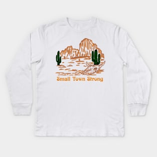 Small Town Strong Kids Long Sleeve T-Shirt